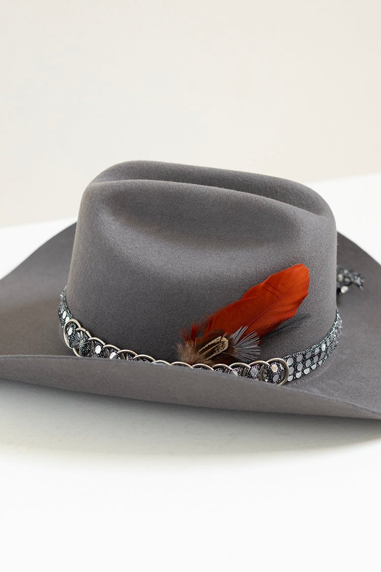 Silver Sequin Chain Hat Band - Flea Style