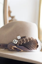 Vintage Dice Hat Pin - White - Flea Style