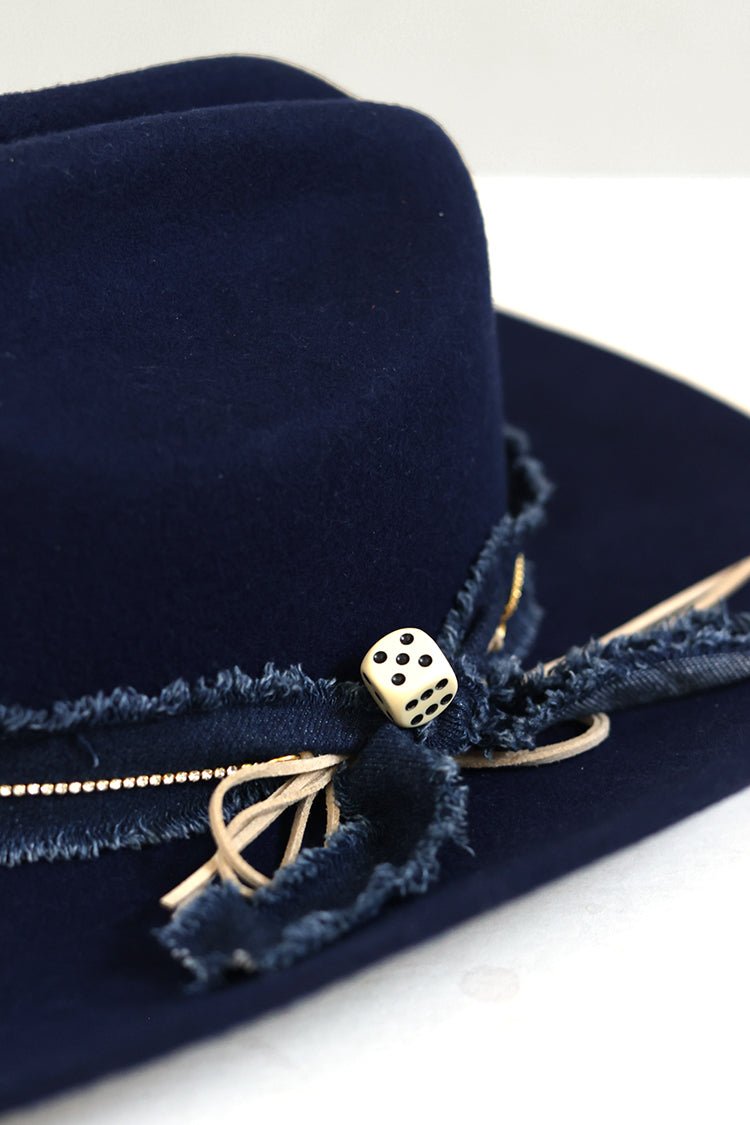 Vintage Dice Hat Pin - White - Flea Style