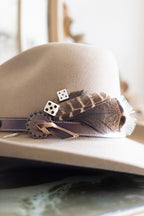 Vintage Dice Hat Pin - White - Flea Style