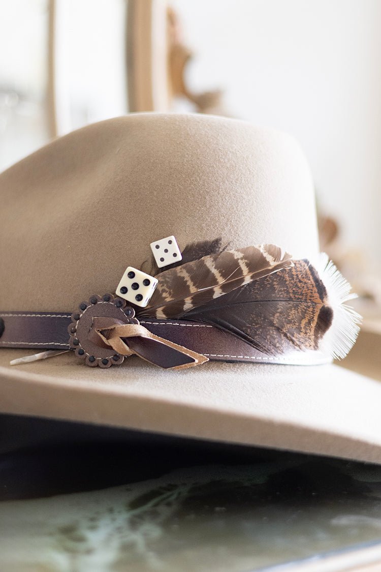 Vintage Dice Hat Pin - White - Flea Style