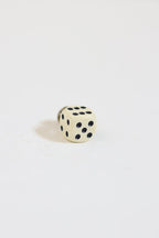 Vintage Dice Hat Pin - White - Flea Style